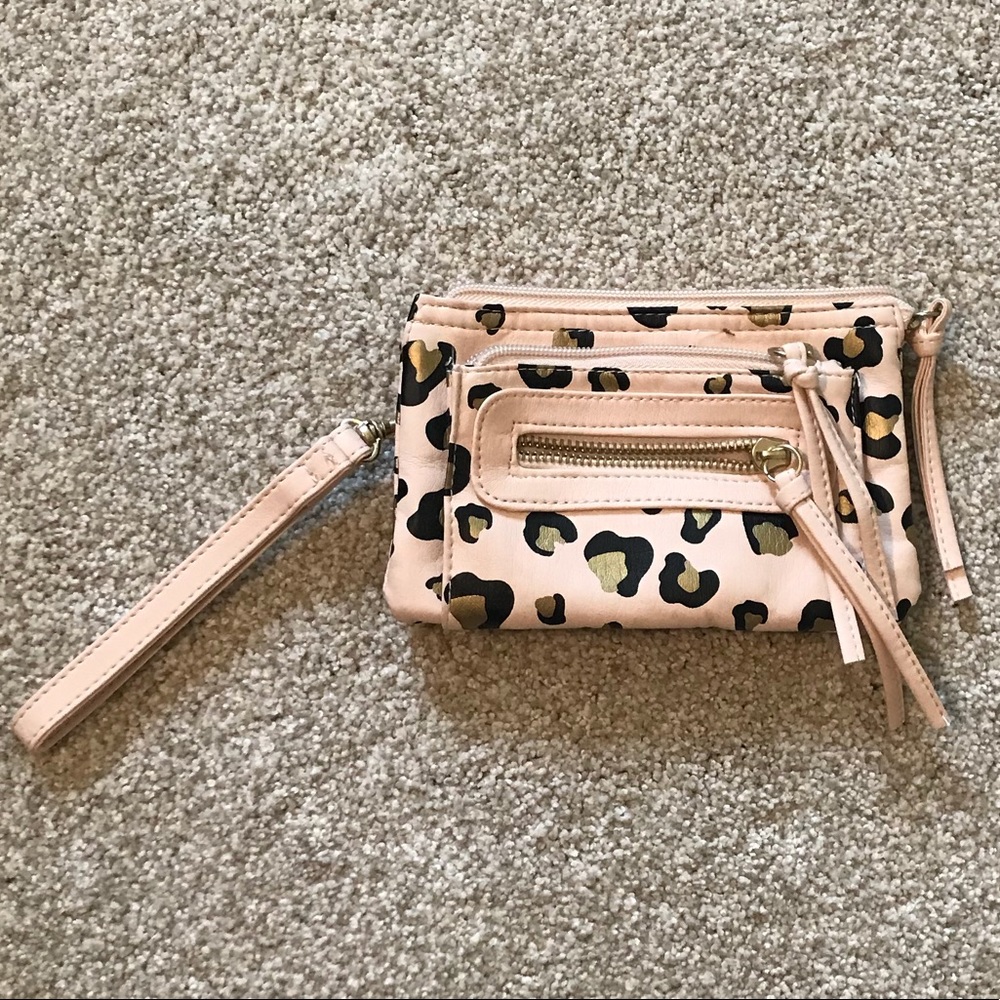 Animal print wristlet